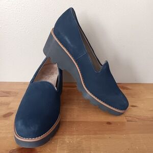 Vionic Water Repellent Wedges Willa Wedge Navy Suede Size 8.5